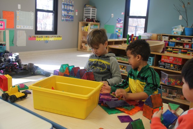 Students at the Child Development Center (CDC) play during free time March 17, 2020, at Fort McCoy, Wis. The CDC is Department of Defense certified and nationally accredited. (U.S. Army photo by Aimee Malone, Public Affairs Office, Fort McCoy, Wis.)