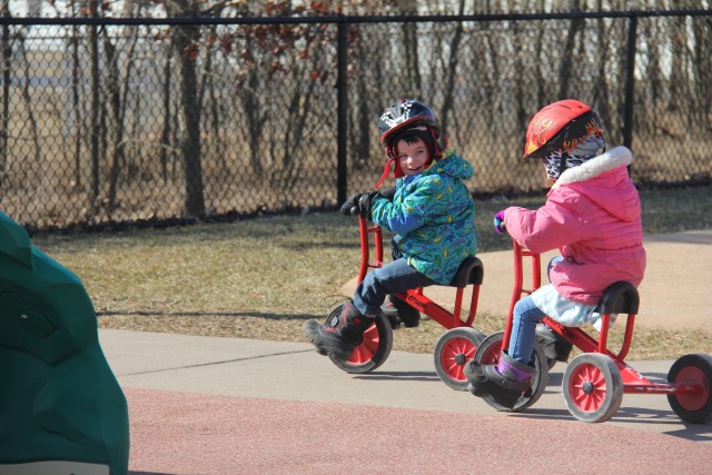 Students at the Child Development Center (CDC) play during free time March 17, 2020, at Fort McCoy, Wis. The CDC is Department of Defense certified and nationally accredited. (U.S. Army photo by Aimee Malone, Public Affairs Office, Fort McCoy, Wis.)