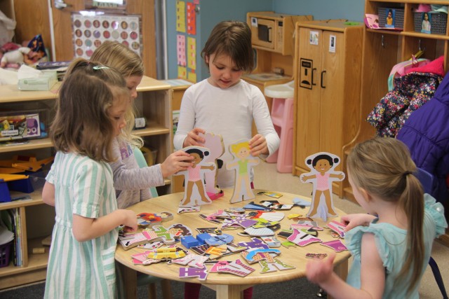 Students at the Child Development Center (CDC) play during free time March 17, 2020, at Fort McCoy, Wis. The CDC is Department of Defense certified and nationally accredited. (U.S. Army photo by Aimee Malone, Public Affairs Office, Fort McCoy, Wis.)