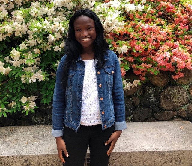 Christiana Adeyemi, daughter of Army Maj. Tolulope Adeyemi, has been accepted to eight prestigious universities, including two Ivy League schools and the U.S. Military Academy at West Point, New York. (Photo courtesy Maj. Tolulope Adeyemi)