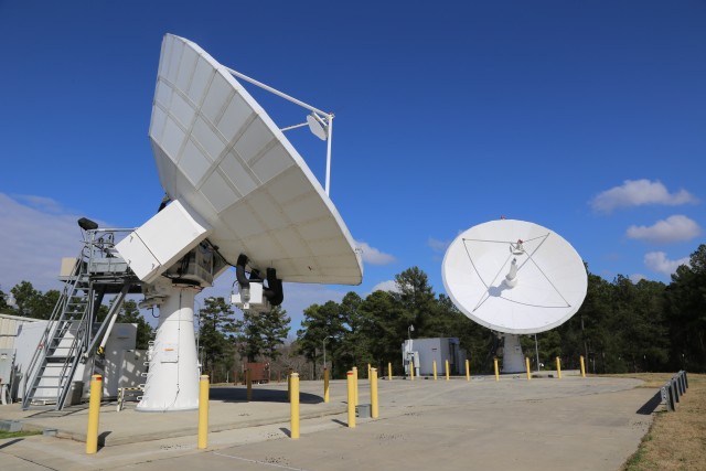 The Army is using its existing network gateways, such as Commercial Coalition Equipment (CCE) enclaves and the Global Agile Integrated Transport (GAIT) network design, and ground satellite terminal capabilities, like Regional Hub Nodes (seen here), to securely exchange network data between the commercial and military networks in support of U.S. Army North and Army National Guard COVID-19 missions. 