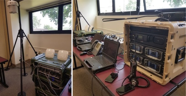 The Army National Guard’s Disaster Incident Response Emergency Communications Terminal (DIRECT) equipment, which includes the Army’s Coalition Commercial Equipment (CCE),   fielded by Project Manager Tactical Network, Program Executive Office for Command, Control, Communications-Tactical (PEO C3T) is seen here during the Army National Guard G6 Mission Command Workshop in May 2019, in Little Rock, Arkansas. 