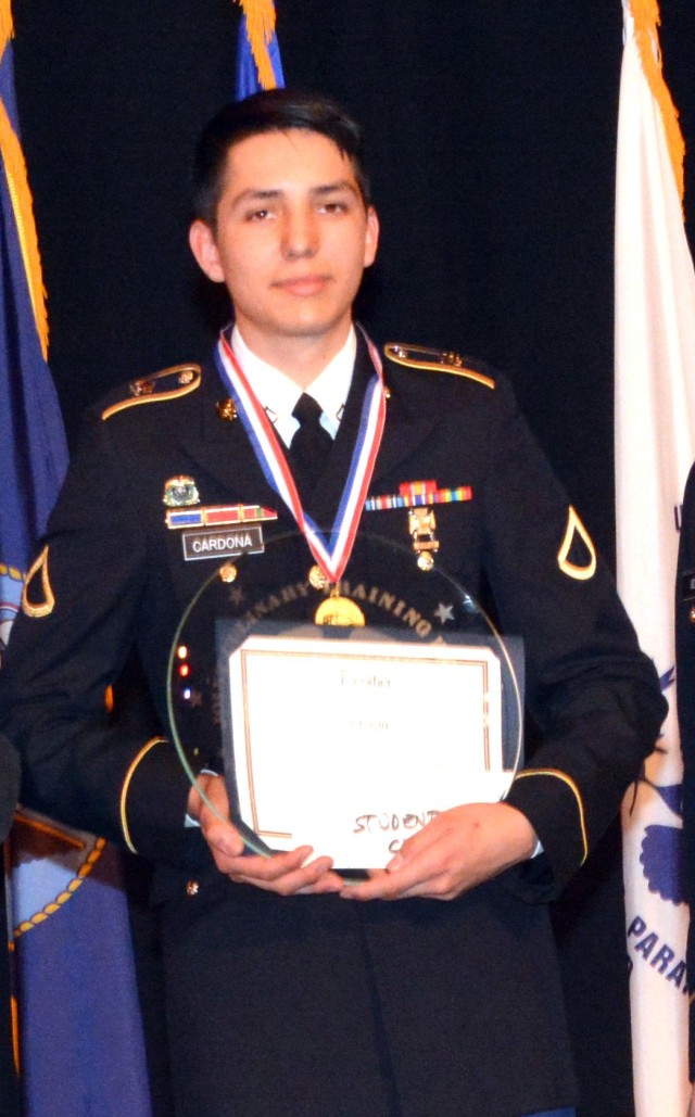 FORT LEE, Va., - Fort Carson, Colo., Culinary Specialist Pfc. Oscar Cardona earns the title of Armed Forces Student Chef of the Year and a spot on the U.S. Army Culinary Arts Team during the 45th Annual Joint Culinary Training Exercise Awards...