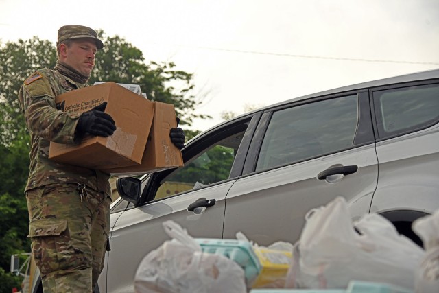 Louisiana National Guard distributes food to elderly