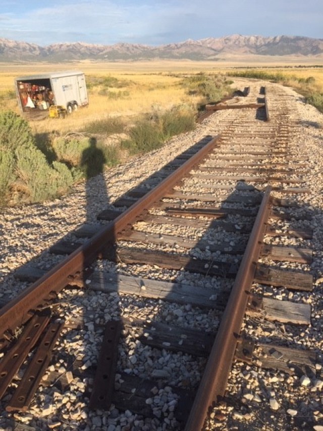 Tooele Army Depot rail lines under repair.