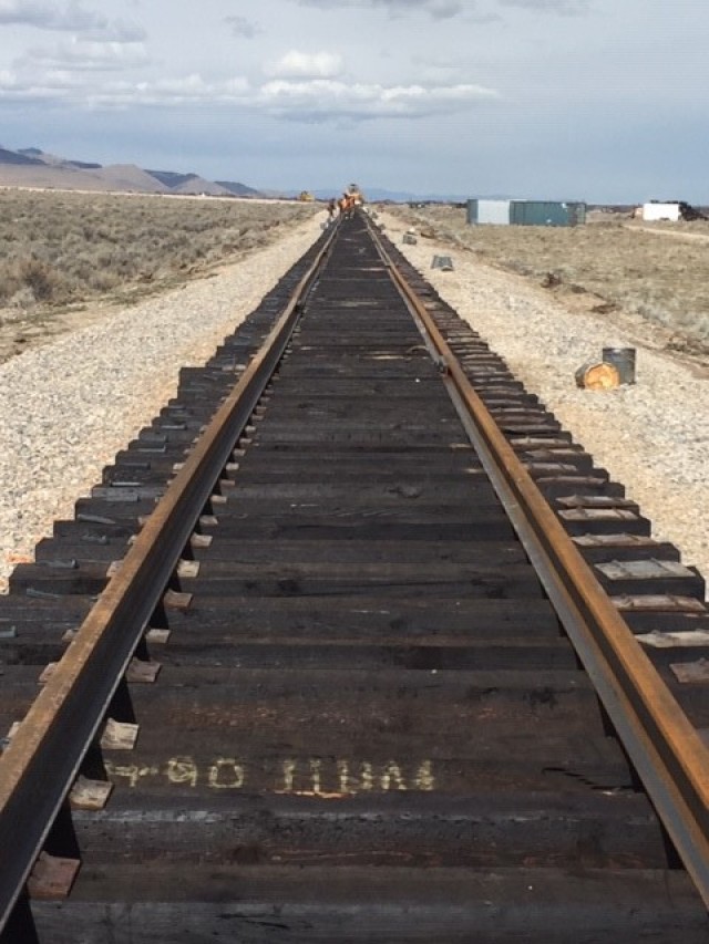 Tooele Army Depot rail line under repair.