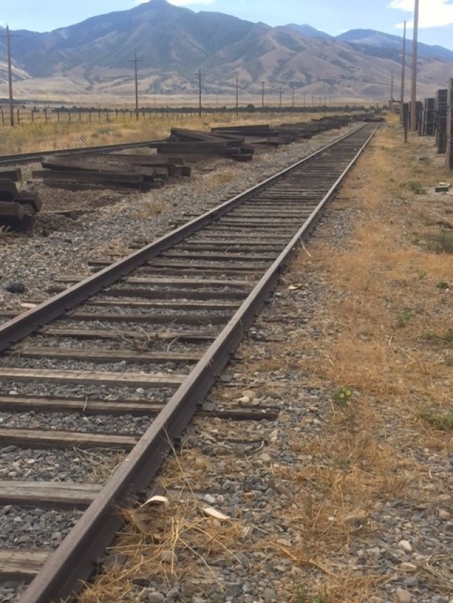 Tooele Army Depot rail line under repair.