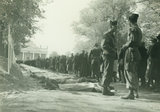 Holocaust and liberation photos courtesy of 82nd Airborne Division War Memorial Museum, exact date taken unknown.
