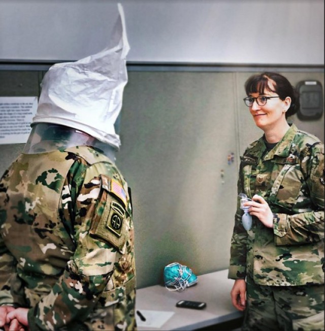 New Mexico National Guard does N95 fit test