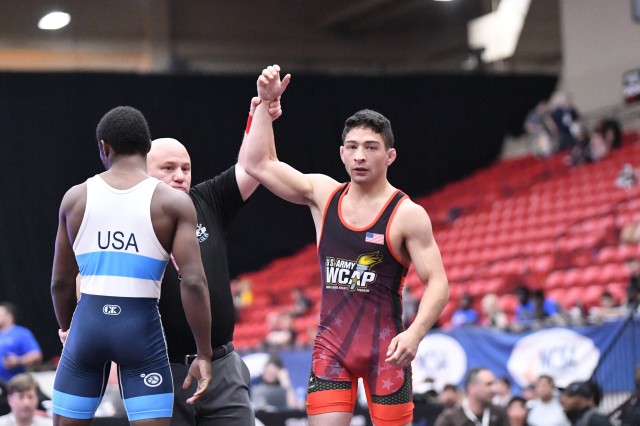 Staff Sgt.Max Nowry at the 2019 U.S. Open in Las Vegas, Nevada. He took first place and won 2019 Greco-Roman Wrestler of the Year. Nowry is a Soldier-athlete in the U.S. Army World Class Athlete Program.
Photo by Brittany Nelson