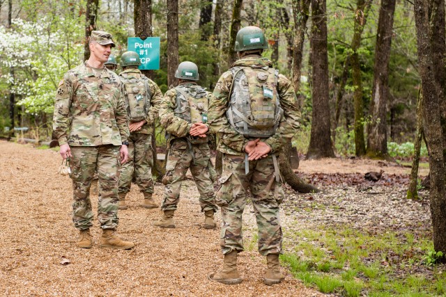 TRADOC CSM observes social distance enabled training at Fort Leonard Wood