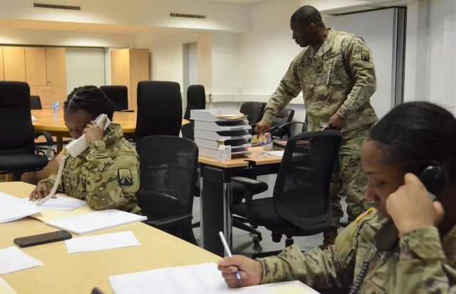 U.S. Army Team Trace members coordinate with their Air Force and host nation counterparts from the team’s operations center. After a case of COVID-19 is diagnosed, members of Team Trace painstakingly identify who that individual may have had...