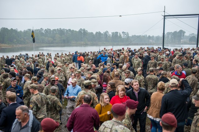 FORT BENNING, Ga. – In an October 2018 photo, visitors and others attend a U.S. Army Ranger School graduation ceremony at Fort Benning. Large groups of visitors attending graduations and other such events were a normal part of Fort Benning's...