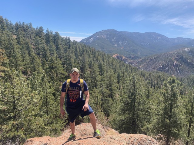 Staff Sgt. Michael Murphy, a Soldier in transition at the Warrior Transition Battalion at Fort Carson, Colorado poses for a picture along Captain Jacks Trail near Colorado Springs, Colorado. The adaptive reconditioning program at Fort Carson is...
