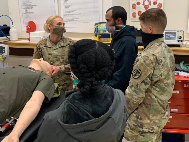 Oral surgeon provides intubation training to medical staff