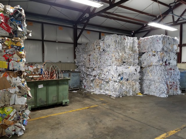 A view of RMTC’s paper and copper recyclables storage area.  RMTC recently purchased an industrial wire stripper to facilitate the processing of recyclable wires.  In 2018, ARARNG recycled over 730 tons of recyclable paper, cardboard, metal,...