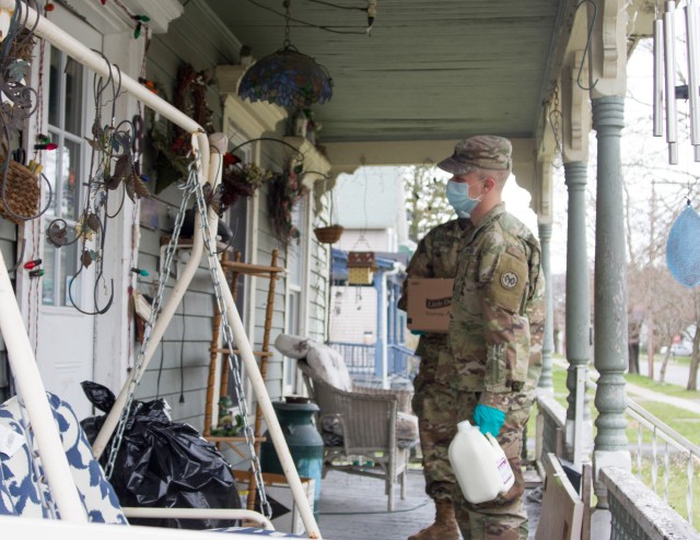 NY National Guard Soldiers delivering meals to rural seniors