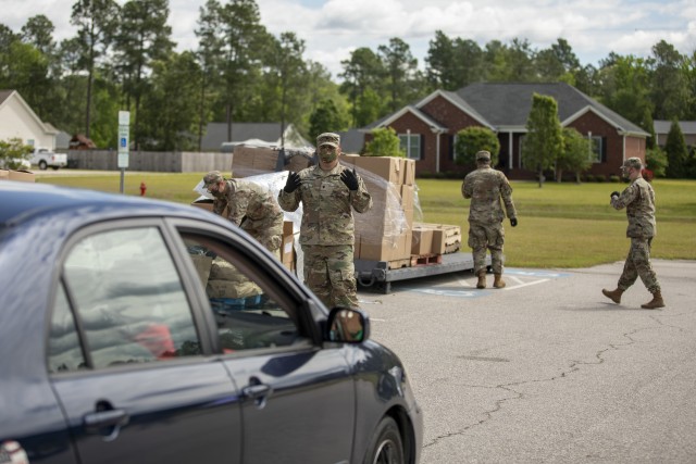 N.C. Guard helps distribute food during COVID-19 response