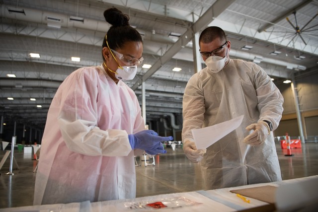 Oklahoma Guard supports Health Department with COVID-19 testing