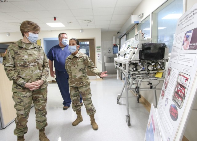 Landstuhl Regional Medical Center welcomed Brig. Gen. Paula Lodi, Army Medical Command's deputy chief of staff for operations, G-3/5/7, during a tour of operations at LRMC, April 28.
