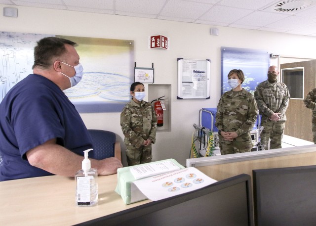 Landstuhl Regional Medical Center welcomed Brig. Gen. Paula Lodi, Army Medical Command's deputy chief of staff for operations, G-3/5/7, during a tour of operations at LRMC, April 28.