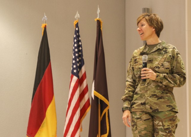 Landstuhl Regional Medical Center welcomed Brig. Gen. Paula Lodi, Army Medical Command's deputy chief of staff for operations, G-3/5/7, during a tour of operations at LRMC, April 28.