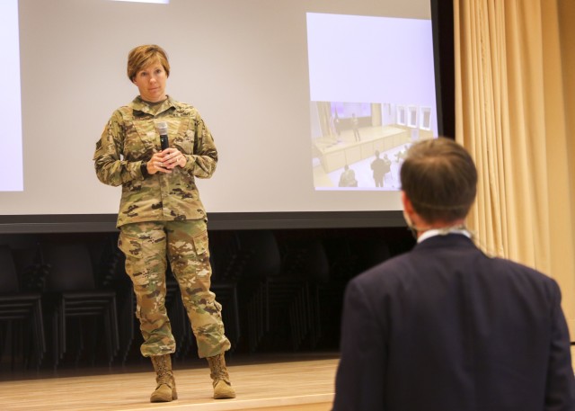 Landstuhl Regional Medical Center welcomed Brig. Gen. Paula Lodi, Army Medical Command's deputy chief of staff for operations, G-3/5/7, during a tour of operations at LRMC, April 28.