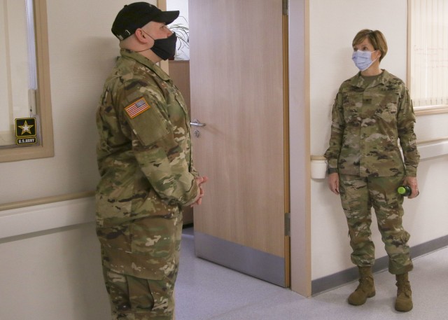 Landstuhl Regional Medical Center welcomed Brig. Gen. Paula Lodi, Army Medical Command's deputy chief of staff for operations, G-3/5/7, during a tour of operations at LRMC, April 28.