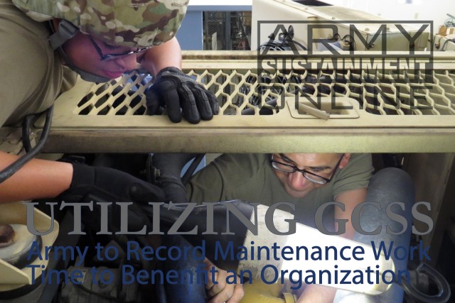 U.S. Army Reserve Spc. Jenai Satchell, an all-wheel mechanic with the 851st Transportation Company based out of Sinton, Texas, holds a light for U.S. Army Reserve Sgt. Jose Cuestas, as he installs a water pump in an M1075 Palletized Loading System...