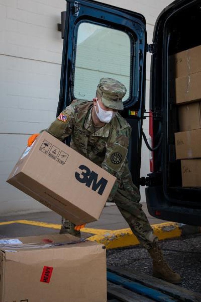 Michigan National Guard Soldiers helping first responders