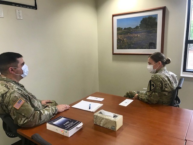 Soldiers are able to receive services at 3rd Brigade Combat Team's behavioral health clinic while still implementing safety measures during COVID-19.