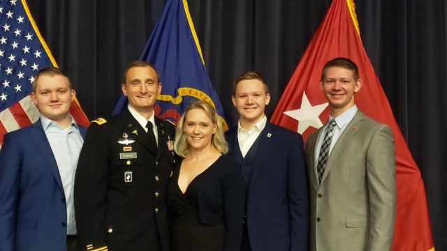 Physician Assistant Maj. Sean Donohue and his family