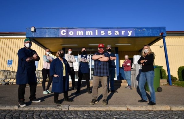 Volunteers and staff