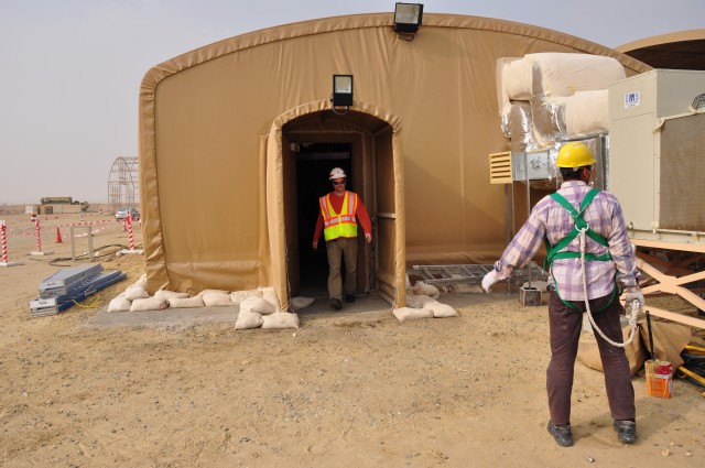 JOC is a contract vehicle that provides an alternative method to fulfill requirements for sustainment, restoration, and modernization projects at the installation, post, camp or station level. TAM has used JOC task orders for work in Kuwait for more than 20 years, including this Kuwaiti work site from 2011. (Photo credit Erickson Barnes)