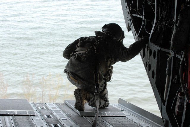 NY Army Guard helicopter crews conduct water bucket training