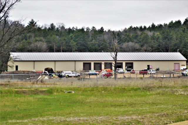 Contractors with Relyant Global LLC work on a new $7.03 million shipping, receiving, and mail freight facility April 29, 2020, at Fort McCoy, Wis. The contract for the project calls for the construction of a pre-engineered metal building that will...