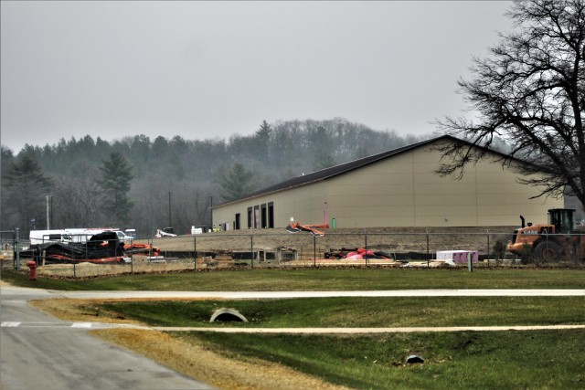 Contractors with Relyant Global LLC work on a new $7.03 million shipping, receiving, and mail freight facility April 23, 2020, at Fort McCoy, Wis. The contract for the project calls for the construction of a pre-engineered metal building that will...