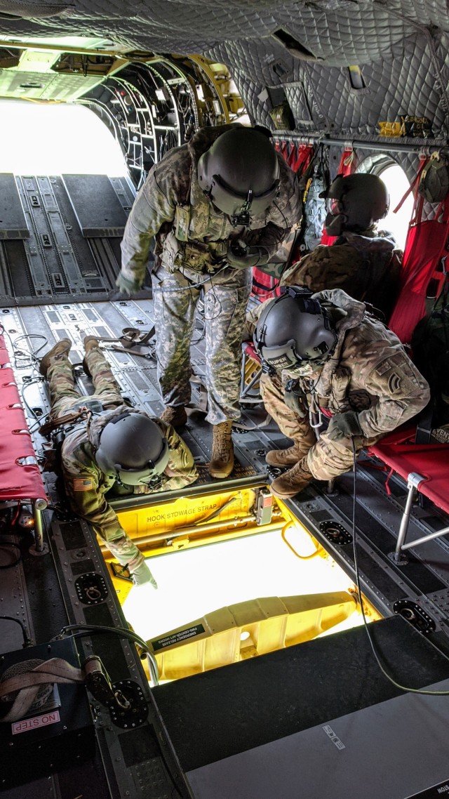 NY Army Guard helicopter crews conduct water bucket training