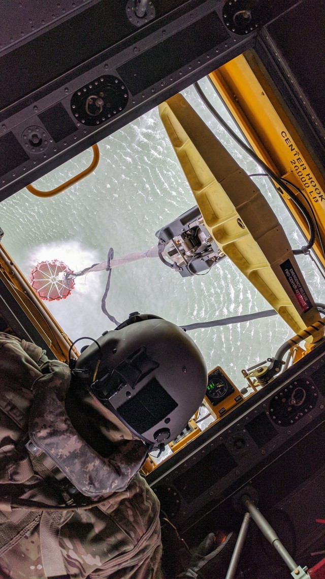 NY Army Guard helicopter crews conduct water bucket training