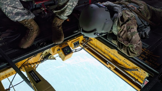 NY Army Guard helicopter crews conduct water bucket training