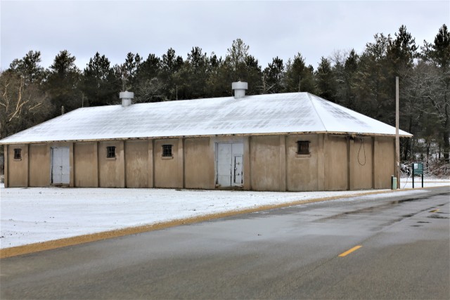 This concrete storehouse, shown March 20, 2020, is the oldest standing building at Fort McCoy, Wis. The building was built in 1911 and its location was once next to the southern spur of the joint Chicago and northwestern-Chicago, Milwaukee, and...
