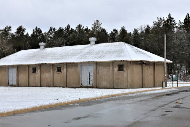This concrete storehouse, shown March 20, 2020, is the oldest standing building at Fort McCoy, Wis. The building was built in 1911 and its location was once next to the southern spur of the joint Chicago and northwestern-Chicago, Milwaukee, and...