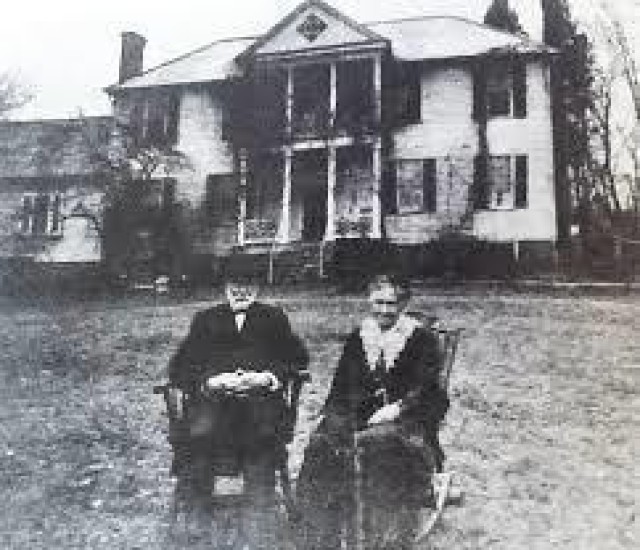 James Bellwood is pictured with his wife, Helen, at the Richmond, Virginia, manor in 1915. After purchasing the property three decades earlier, Bellwood and his sons used innovative agricultural techniques to transform the plantation into a modern farm and dairy operation. (Courtesy photo)