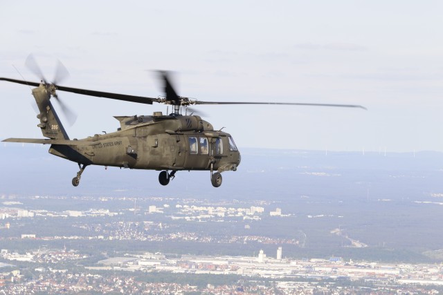 Marne Air conducted an Air Assault with crews from 3rd Squadron, 17th Cavalry Regiment, 3rd Combat Aviation Brigade, 3rd Infantry Division and 4-3 Assault Helicopter Battalion, 3rd Combat Aviation Brigade May 6 at Hohenfels Training Area, Germany.