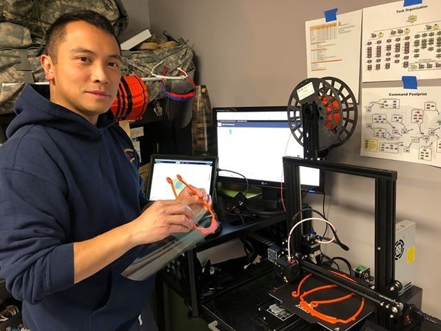 Soldiers volunteer 3D printing capabilities to aid COVID-19 healthcare workers