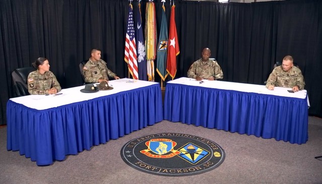 Fort Jackson officials speak to audience members during the Commanding General’s Virtual Community Town Hall on Special Topics May 7. The speakers are
...
