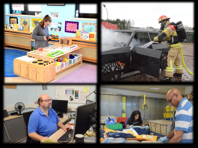In these file photos from 2020, civilian workers keep the garrison running before and during the Coronavirus crisis. USAG Rheinland-Pfalz civilians will have new opportunities for growth under the garrison's new local people strategy, including...