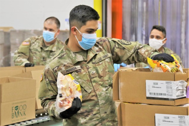 Cal Guard Soldiers aid Los Angeles-area food banks