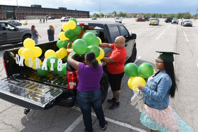 Class of 2020 celebrates drive-thru graduation May 15 under overcast conditions