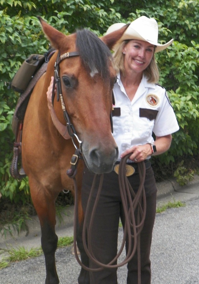 Cameron, chief of operations, volunteers with county’s mounted patrol.
